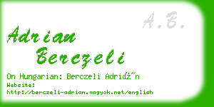 adrian berczeli business card